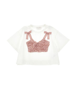 Bustier Embroidery T-Shirt