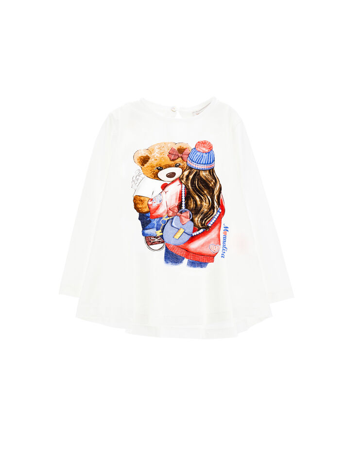 Minnie Mouse rhinestone jersey T-shirt Monnalisa Meisjes Kleding Tops & Shirts Shirts Lange Mouwen Shirts 