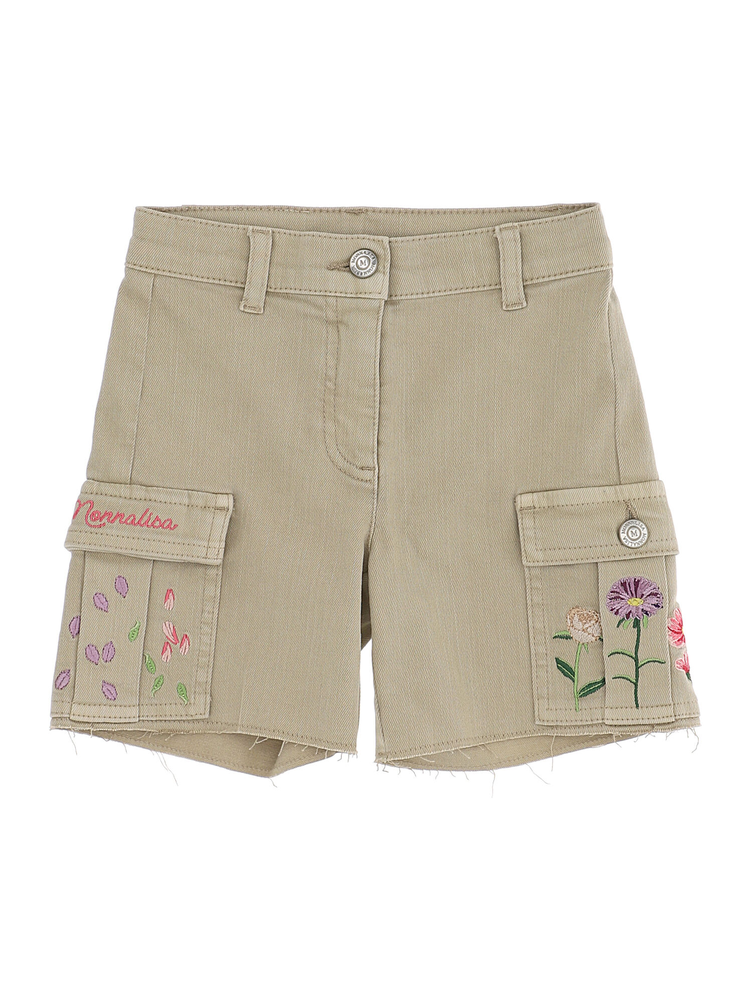 Embroidered drill bermudas girl Monnalisa United States