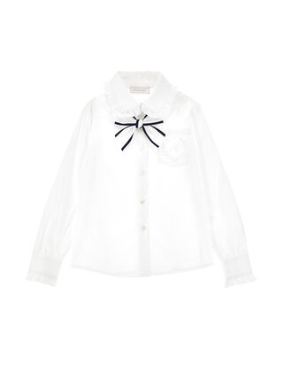 Stretch shirt with bow