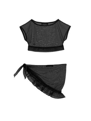 Stretch tulle swimsuit cover