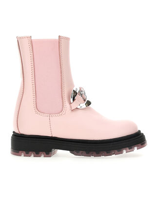 Nappa boots with chain