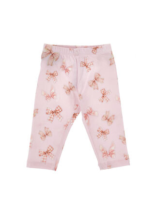 Леггинсы с принтом в виде банта