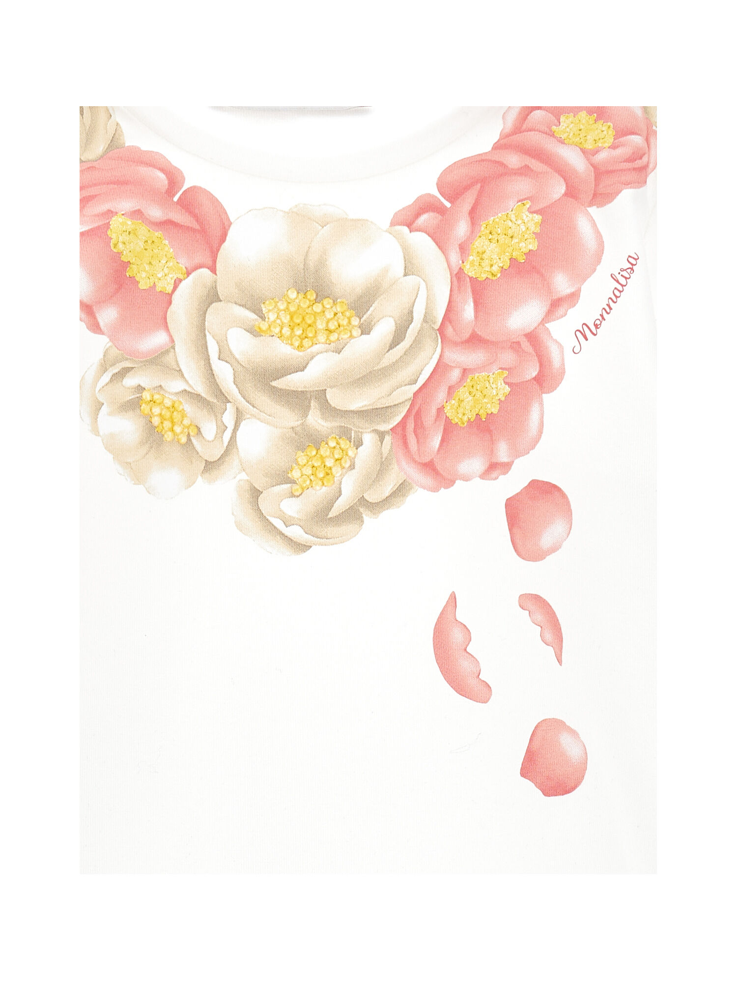 Monnalisa floral-appliqué jersey headband - White