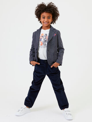 Knitted jacket with pocket square