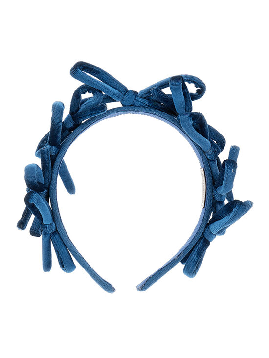 Velvet headband with bows