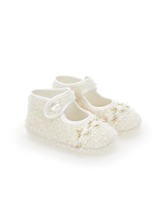 Bouclé fabric ballet flats