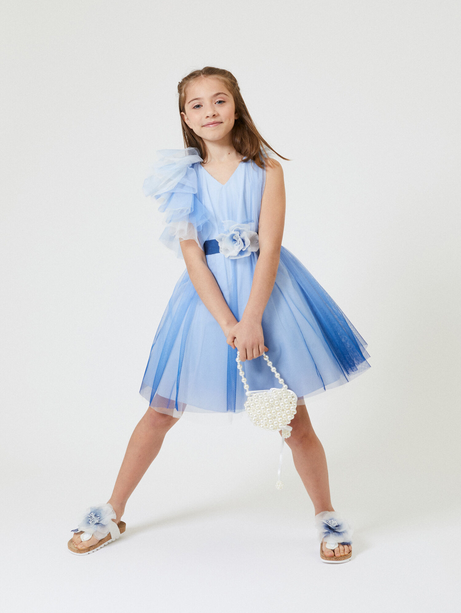 Degrade tulle dress girl Monnalisa Russia