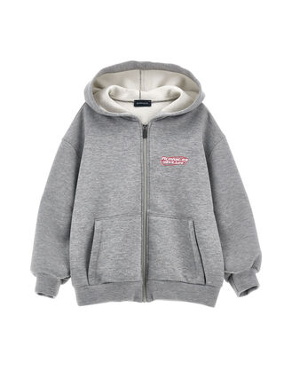 Bonded neoprene zip-up sweatshirt