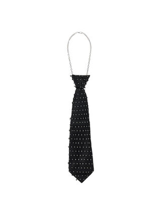 Satin tie with rhinestones