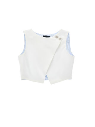 Formal Fabric Vest Top