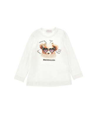 Jersey rhinestone teddy bear t-shirt