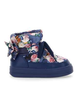 Padded technical fabric ankle boots