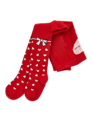 Warm cotton jacquard tights