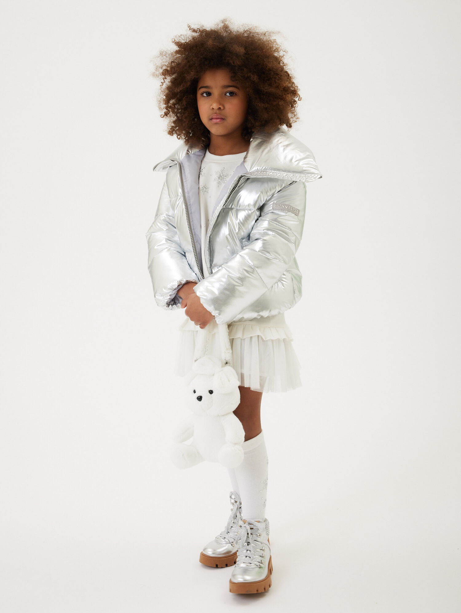 Silver bomber jacket girl | Monnalisa United States