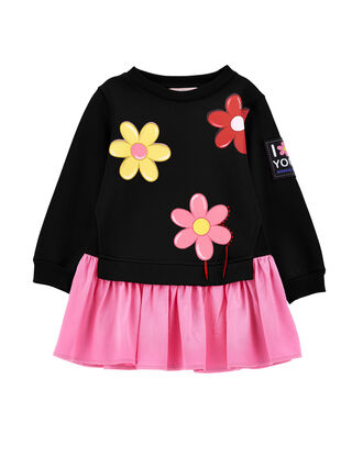 Sweatkleid mit Maxiblumen