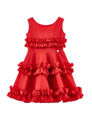 Abito popeline con rouches