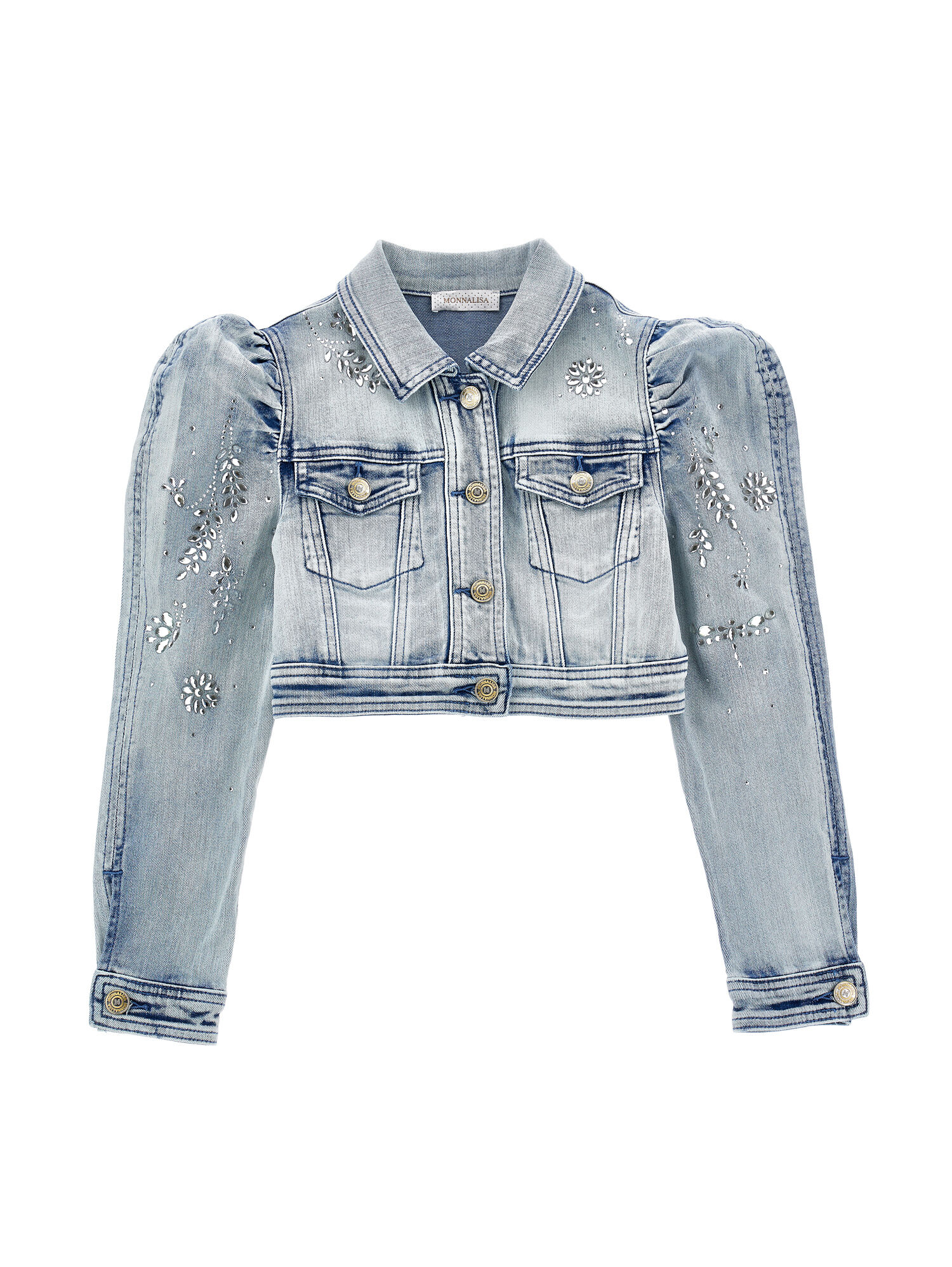 Zara puff shoulder denim jacket store