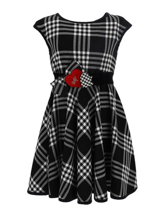 Tartan dress with circle skirt