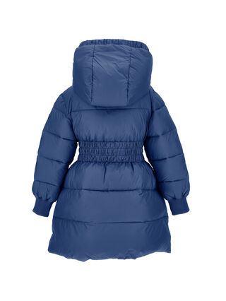 Long down jacket with hood