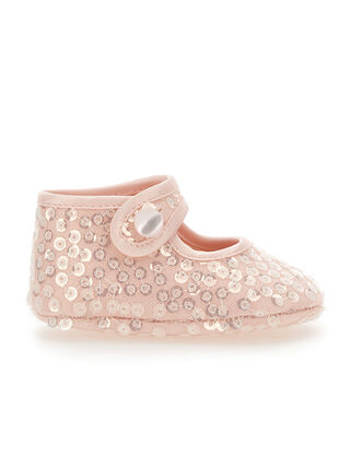 Sequined ballet flats