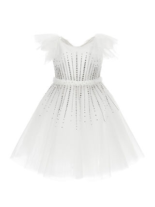 Tulle dress with rhinestones