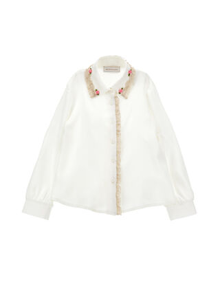 Camicia roselline e pizzo