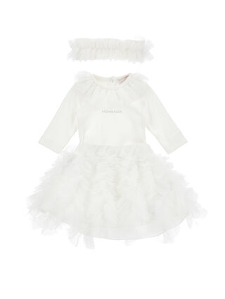 Conjunto de tres piezas de algodón y tul