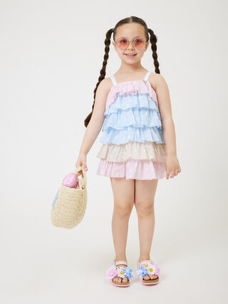 Musselin-Sommerkleidchen mit Sternenprint