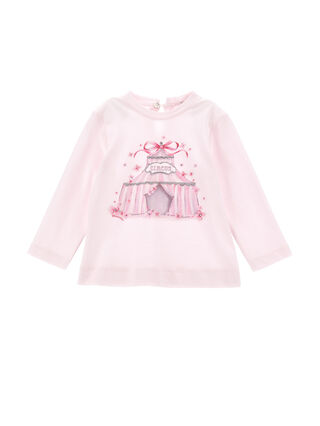 Футболка из хлопкового джерси со стразами