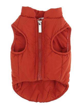 Technical fabric dog coat with logo