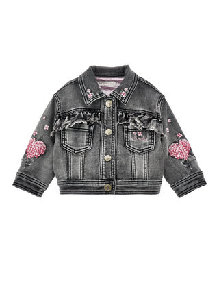 Bestickte Jeansjacke