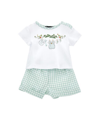 Комплект из футболки и шорт-бермуд