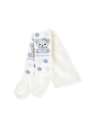 Жаккардовые колготки с плюшевым мишкой