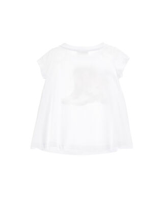 Camiseta larga con estampado de botas tejanas