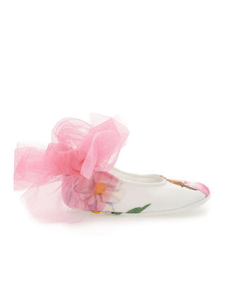 Printed poplin shoes