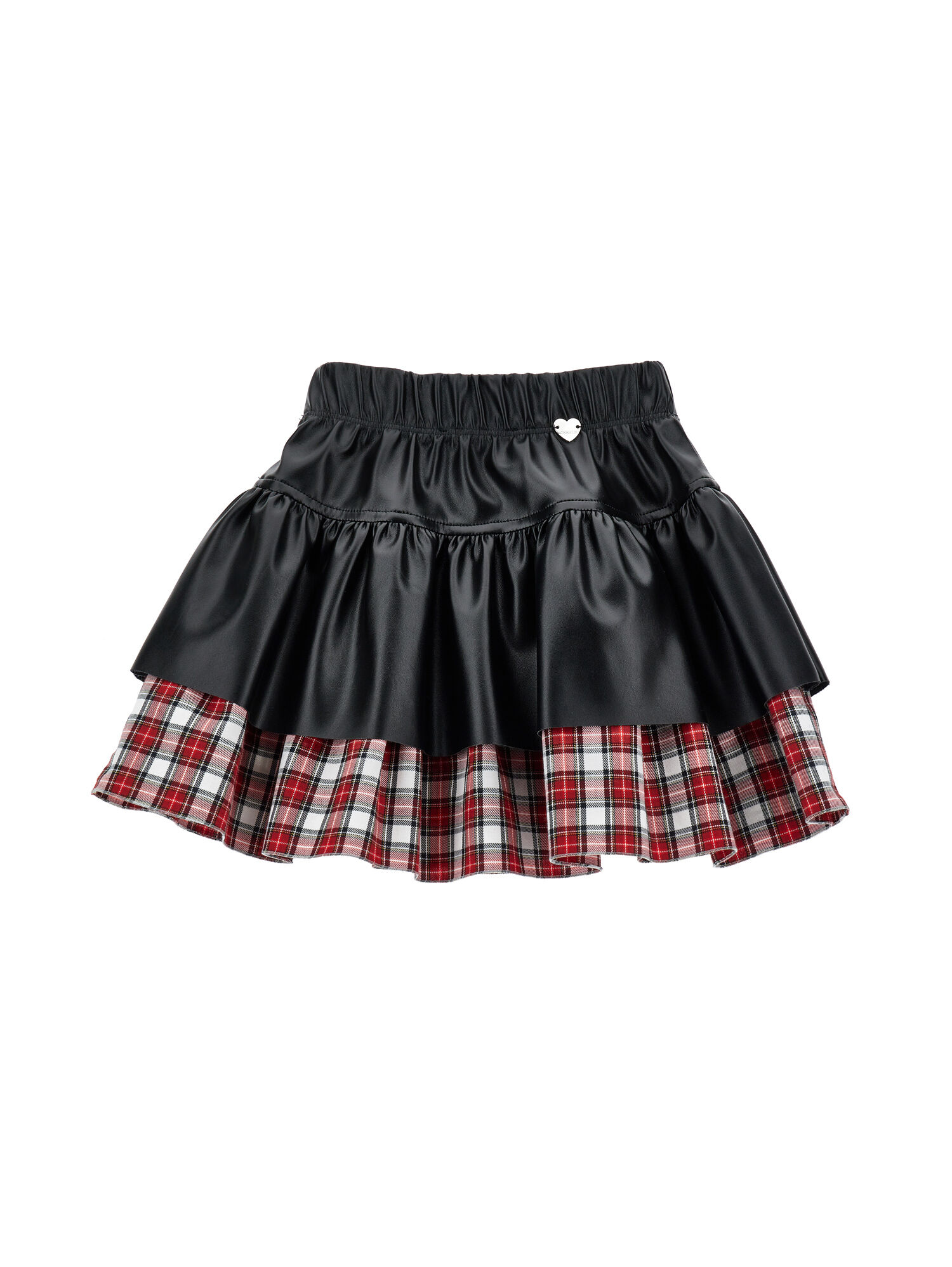 Gonna tessuto spalmato tartan bambina Monnalisa Italia