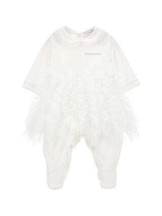 Playsuit with ruffled skirt