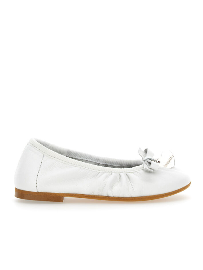 Monnalisa faux-pearl ballerina pumps - Grey