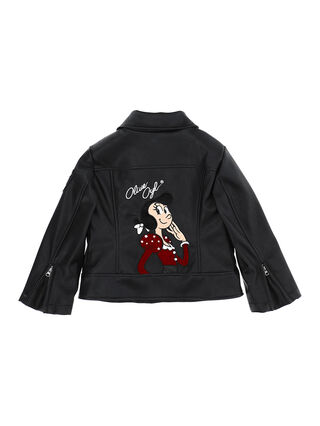 Embroidered biker jacket