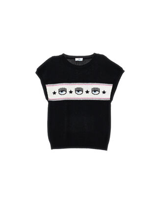 Maxilogomania cashmere sleeveless jumper