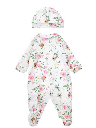 Zweiteiliges Outfit aus Baumwolle mit Rosen