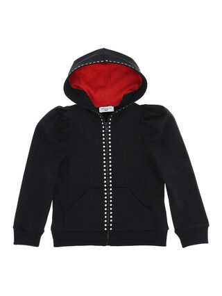 Embroidered open sweatshirt