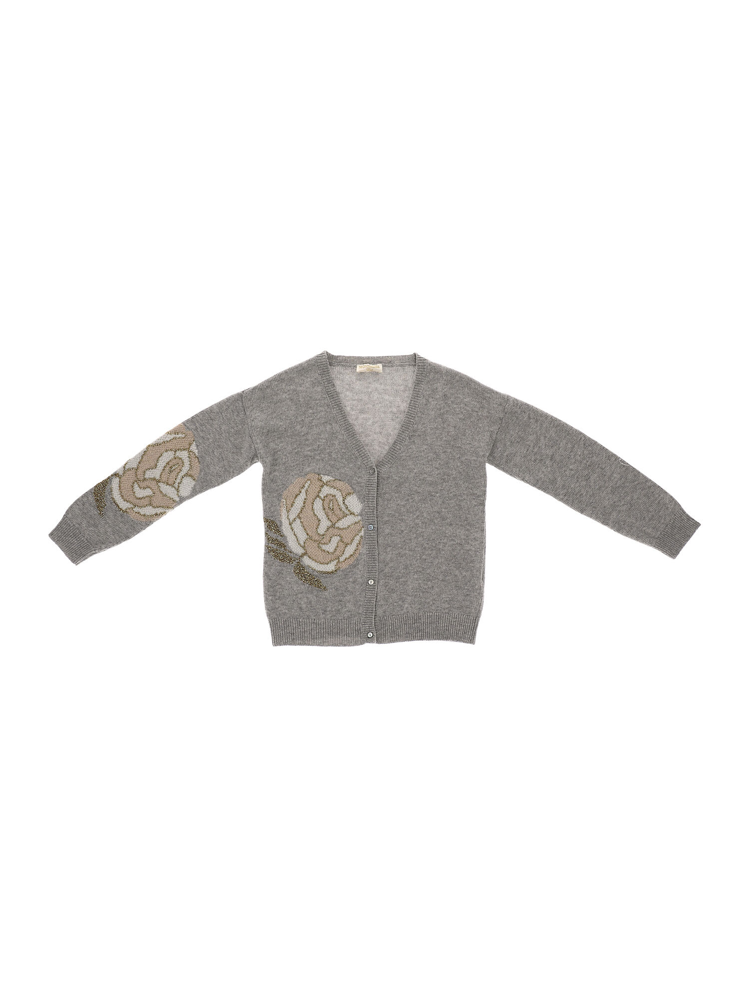 Cardigan con rosa lurex Monnalisa Bambina Abbigliamento Maglioni e cardigan Cardigan 