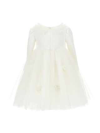 Dress with tulle and roses