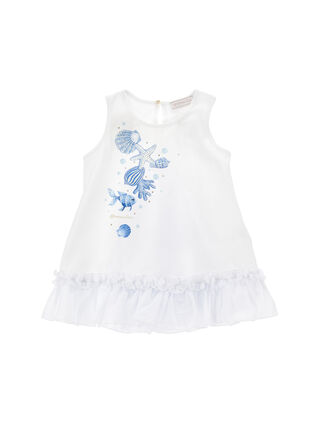 Sleeveless rhinestone maxi T-shirt