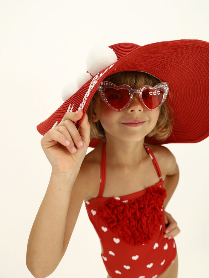 ラインストーン ハートシェイプ グラス