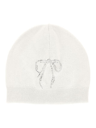 Knitted hat with rhinestones