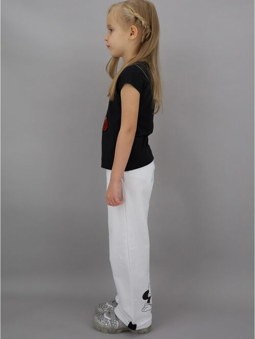 cartoon print two tone sweatpants