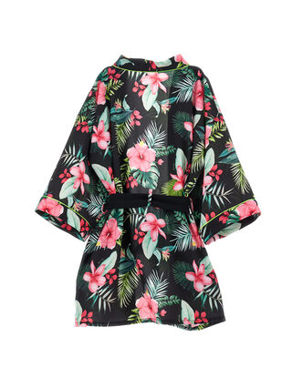 Giacca kimono stampa jungle